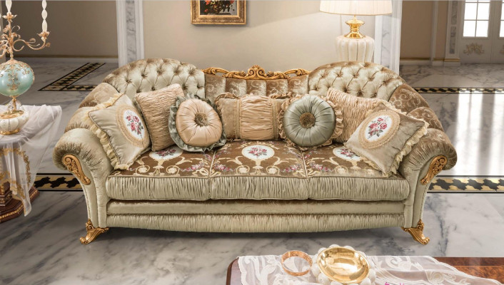 Sofagarnitur Wunnzëmmer Drësëtzer Couch Miwwelen Gepolstert Sofas Bizzotto 3+2