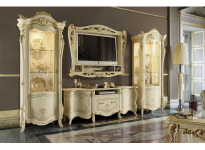 Design Wunnwand Sideboard 2x Schaf rtv tv Kader Anrichte 4tlg. Set Vitrinn