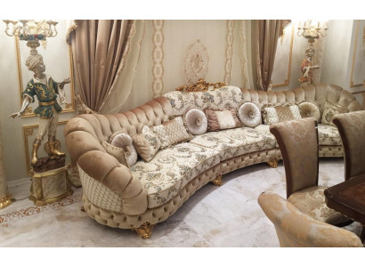 Wunnlandschaft Ecksofa Rond Canapé Sëtz Polster Sofa Luxus Miwwel Sofaen Italien