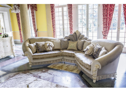 Canapé Stoffs Canapé Couch Wohnlandschaft Garnitur Design Modern Canapéen Italien L-Form