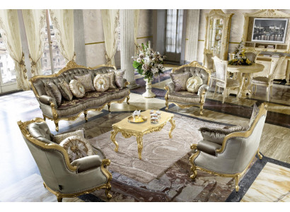 Garnitur 3211 Sëtzer Couchtisch Bäistelltisch Wunnlandschaft Canapé Couch 5tlg.