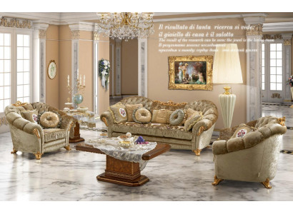 Design Polster Sofas Textil Relax Modern Garnitur Beige Sëtzgarnitur 3+1+1 Sëtz
