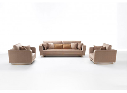 Canapé-Set 3+1+1 Sëtzer Set Design Sofa Polster Canapéen Canapé Klassesch 3 Deeler.