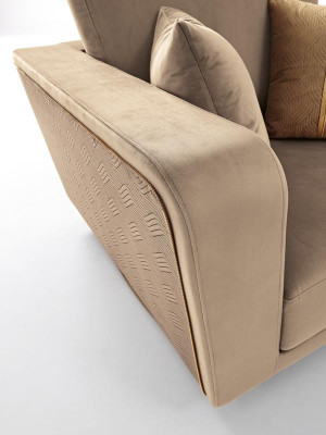 Canapé-Set 3+1+1 Sëtzer Set Design Sofa Polster Canapéen Canapé Klassesch 3 Deeler.