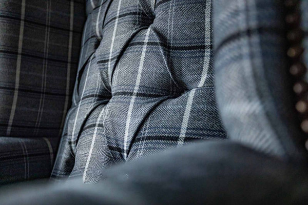 Ohrensessel Chesterfield Fauteuil Canapé 1 Plaz Sofa Textil Canapéë Stoff