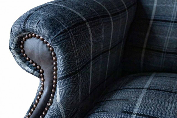 Ohrensessel Chesterfield Fauteuil Canapé 1 Plaz Sofa Textil Canapéë Stoff