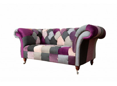 Chesterfield Stoffsofa Couch Polster Design 2-Sëtz Textil Sofas Gro