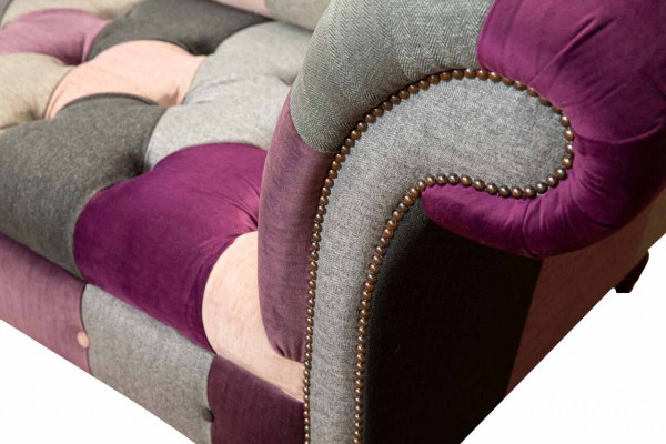 Chesterfield Stoffsofa Couch Polster Design 2-Sëtz Textil Sofas Gro