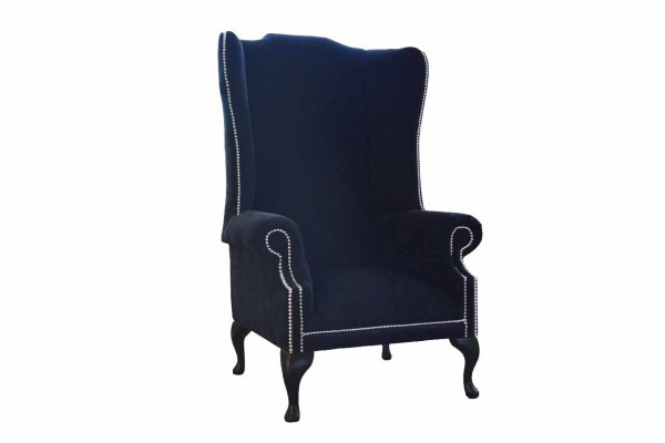 Chesterfield Oearsessel Design Luxus Stoffsofaen Textil 1 Sëtzpolster