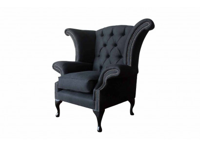 Chesterfield Textil Polster Canapé Design Couch Fautteuil 1 Plaz Ouerfautteuil