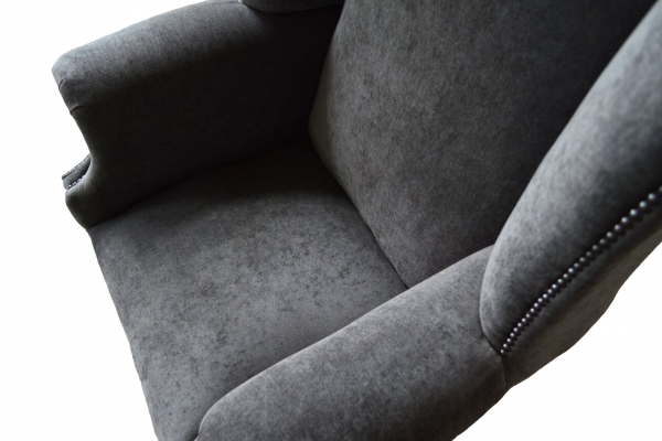 Ohrensessel Fauteuil Design Polster Sofa Couch Chesterfield Textil Miwwel