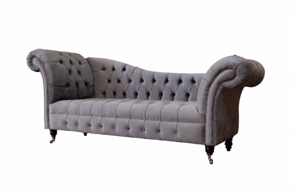 Chesterfield 3 Sëtzer Design Couch Sofa Polster Sëtz Stoff Luxus Canapéen