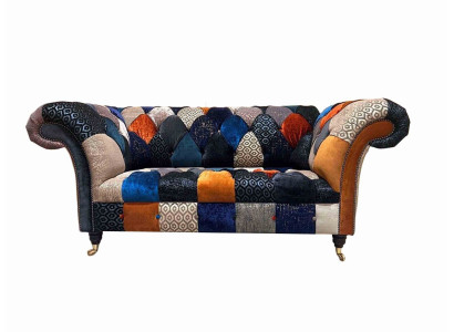 Sofaen Sëtz Stoff Design Dräisëtzer Luxus Chesterfield Miwwelen Méifaarweg