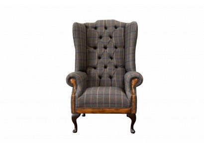 Chesterfield Fauteuil Canapé Polster 1-Sëtzer Textil Ouersessel Polster