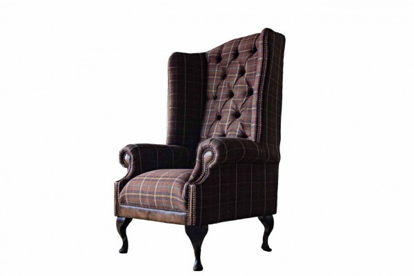Chesterfield Design Sofa Fotell Couch Gepolsterten Ouerfotell 1 Sëtz Nei