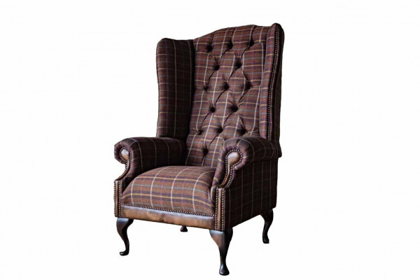 Chesterfield Design Sofa Fotell Couch Gepolsterten Ouerfotell 1 Sëtz Nei