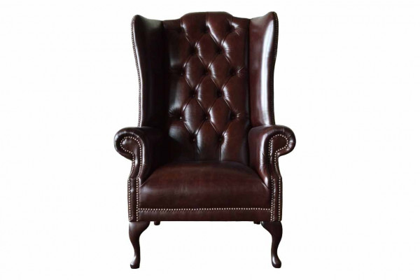 Sëtzgrupp 1 Sëtz Braun Wunnzëmmer Lieder Design Chesterfield Ouresessel