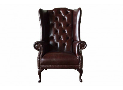 Sëtzgrupp 1 Sëtz Braun Wunnzëmmer Lieder Design Chesterfield Ouresessel