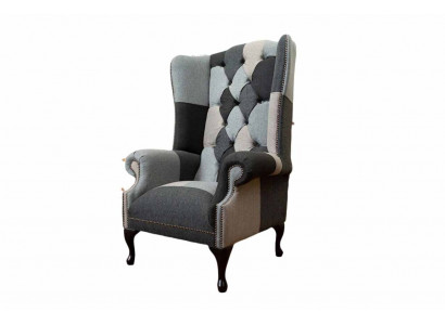Steessessel Chesterfield Canapé Canapé Polster 1 Plaz Sessel Canapéen Textil