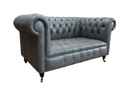 Chesterfield Sofa Couch Polstersofas Klassesch 2-Sëtzer Sëtz Lieder.