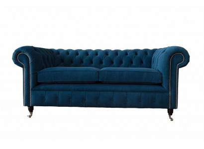 Canapé 3 Platzen Couch Chesterfield Polster Sëtz Stoff Textil Design Neit