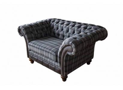 Chesterfield Fauteuil Canapé 1 Plaz Sofa Textil Stoff Couchen Polster Neu