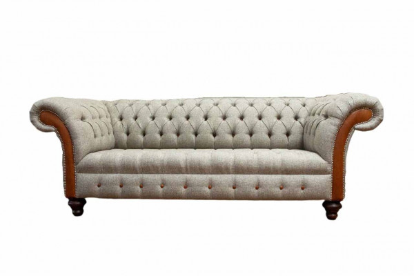 Chesterfield Sofa Polster Design Luxus Canapé Klassesch Sofa 3 Sëtzer