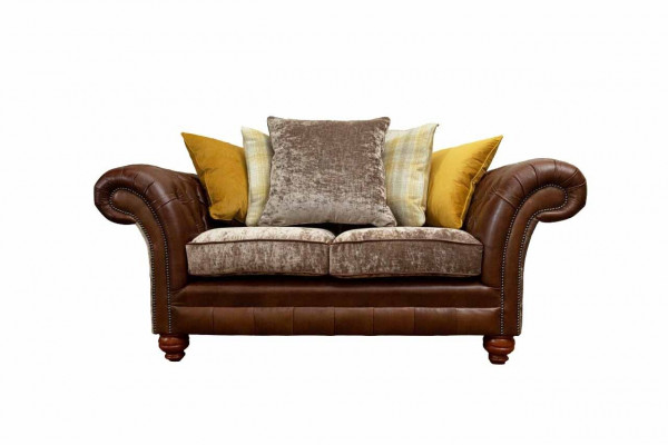 Zweesëtzeger Sofa Klassesch Chesterfield Canapéen Polster Zweesëtzer Sëtz