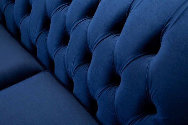 Sofaen Chesterfield Design Sofa 2-Sëtzer Couch Luxus Klassesch Textil