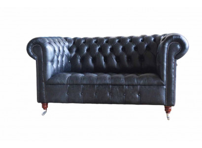 Klassesch Design Chesterfield Luxus Polstersofa Canapé Sëtz Garnissage Lieder Nei