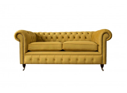 Dräisëtzer Canapé 3 Sëtzer Canapéë Gepolstert Miwwelen Couchen Chesterfield Nei