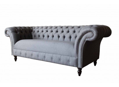 Chesterfield Sofa 3 Sëtz Couch Polster Luxus Textil Canapéë Sofaen