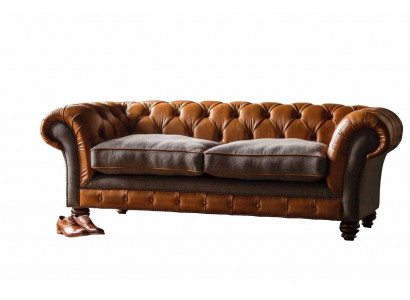 Canapé Luxus Lieder Chesterfield Couch Canapéen Polster 3 Sëtzer Design Neit