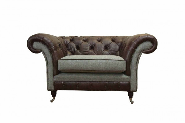 Chesterfield Ouerfauteuil Gro Sofagarnitur Fauteuil Couch Ledersofa Nei