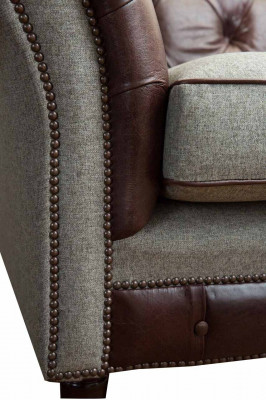 Chesterfield Ouerfauteuil Gro Sofagarnitur Fauteuil Couch Ledersofa Nei