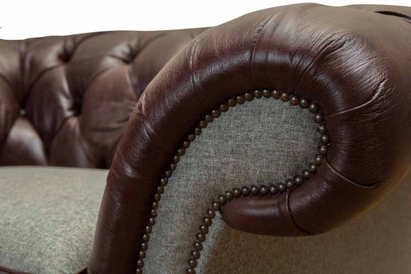 Chesterfield Ouerfauteuil Gro Sofagarnitur Fauteuil Couch Ledersofa Nei