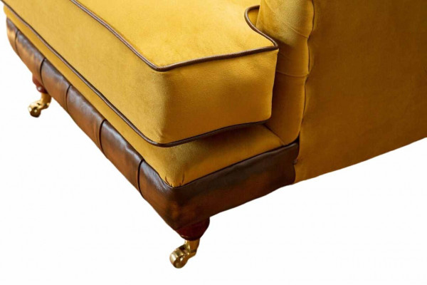Sesselen 1 Sëtz Sofas Stoff Wunnzëmmer Textil Luxus Miwwelen Einsëtzer Chesterfield