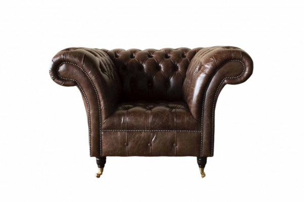 Chesterfield Fauteuil Klassesch Design Wunnzëmmer Polster Einsëtzer Stil Miwwelen