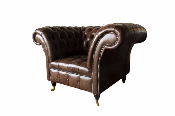 Chesterfield Fauteuil Klassesch Design Wunnzëmmer Polster Einsëtzer Stil Miwwelen