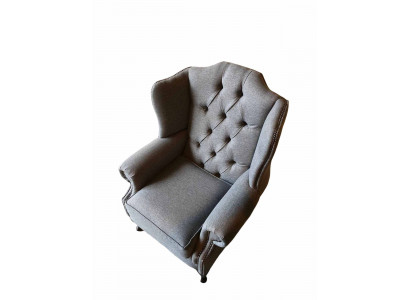 Fotell Ouerfotell Stoffgro Wohnzimmer Polyester 1-Sëtzer Modern Nei