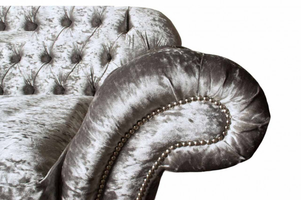 Chesterfield Polster Textil Canapé 2 Sëtzer Canapé Design Luxus Stoffcanapéen