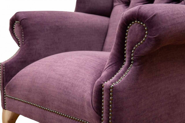 Ouerséchel Designer Stoff 1 Sëtzer Canapéë Këssen Chesterfield Sëtz