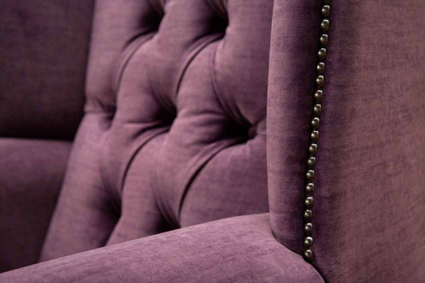 Ouerséchel Designer Stoff 1 Sëtzer Canapéë Këssen Chesterfield Sëtz