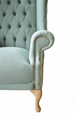 Ohrsessel Sesseldesign Polster wäiss Couch Chesterfield Textil Nei