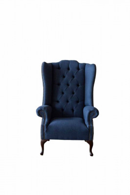 Chesterfield Ouerfauteuil Relax-Fauteuil Stull Polster Stoff Textil 1 Sëtz