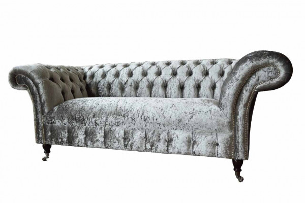 Chesterfield Design Sofa Canapé 2 Sëtzer Polsterig Gro Sofas Canapéen Nei