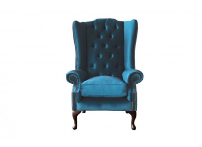 Groussegréng Ouersessel Sëtz Design Polster Chesterfield Textil Wunnzëmmer