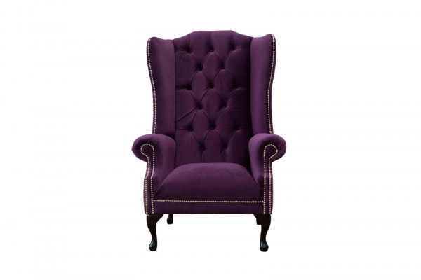 Ohrensessel Fauteuil Design Polstersofa Canapé Couch Chesterfield Textil Nei