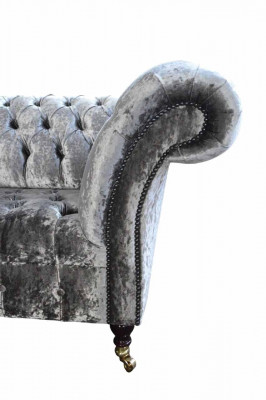 Design Chesterfield Sofa 3 Sëtzer Couch Polster Sofas Wunnzëmmer Grouss XXL