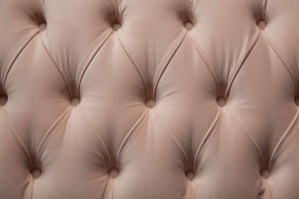 Sofa 3 Plazen Chesterfield Canapé Sëtz Textil Stoff Couchen Rosa Polster